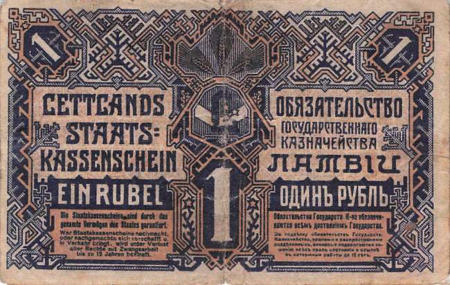 Lettland p1 1 Rublis 1919